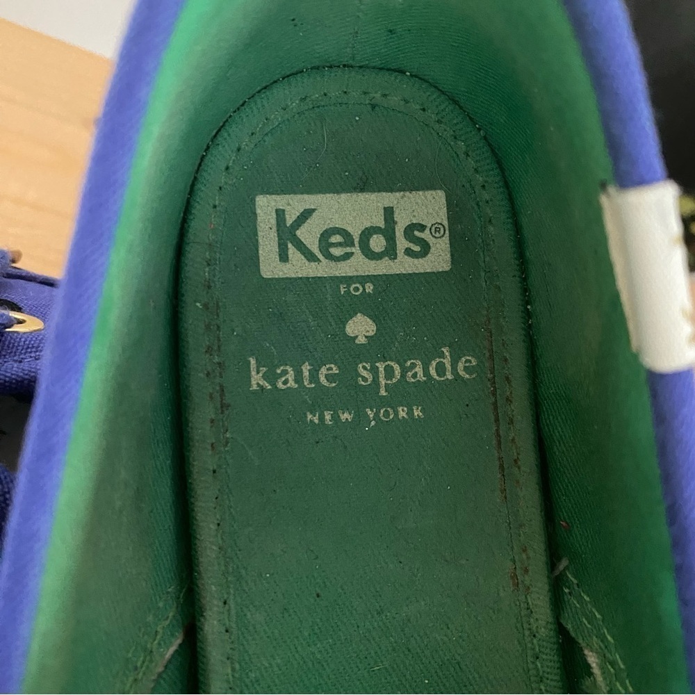 Keds X Kate Spade Blue Green Leopard Print Pointer Sneaker - Picture 13 of 16